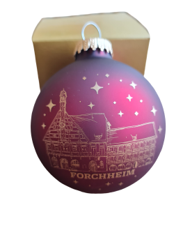 Preview: Weihnachtskugel mit goldener Rathaus-Silhouette